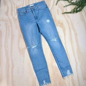 Madewell 9” High Rise Skinny Jeans Dark Wash Stretch Denim Size 29